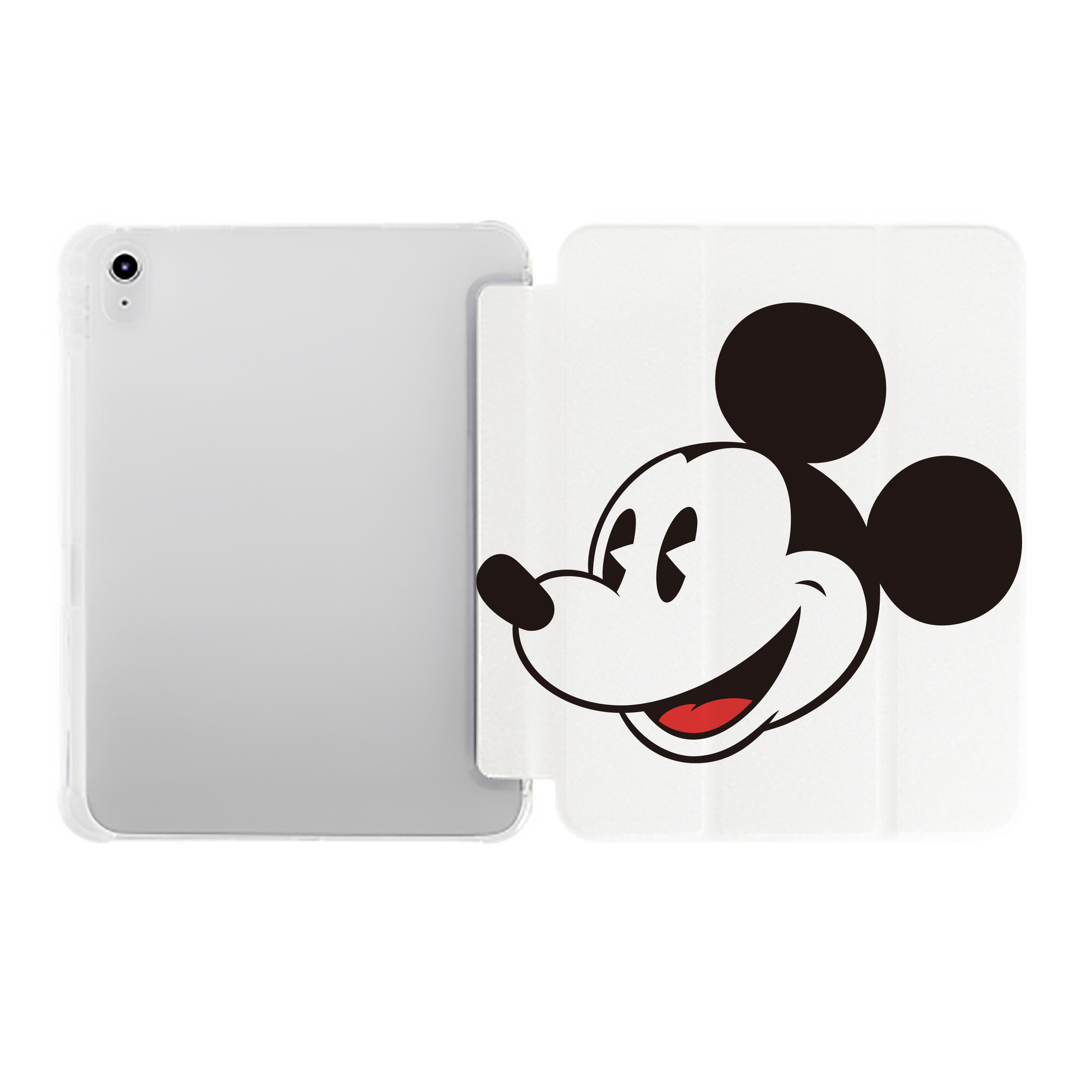 （画像用） ミッキーマウス Mickey Mouse IPad ケース ペン収納付き 三つ折りスタンド PUレザー×シリコン 対応機種9.5/10.5/10.9インチ
